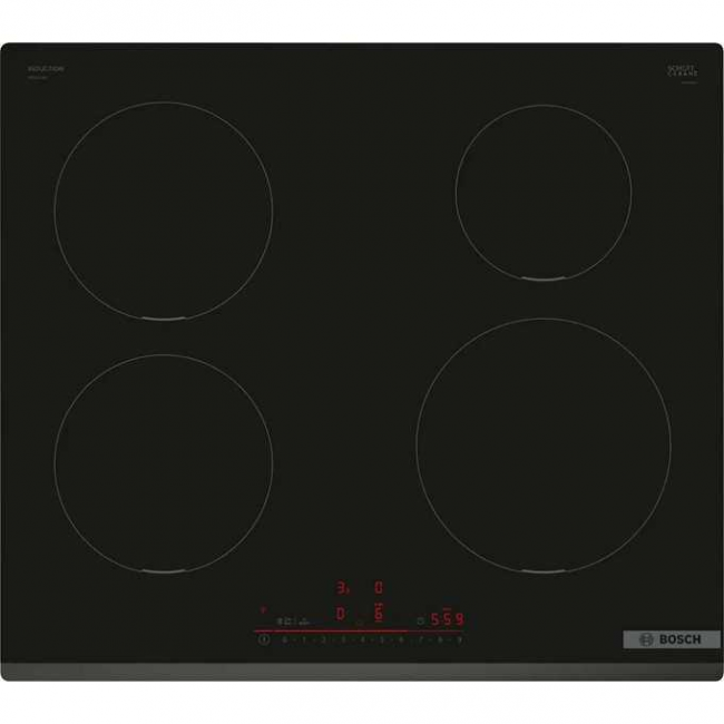 Варочная поверхность BOSCH PIF631HB1E 60см, индукция, скошенные края, сенсорное управление, черный Варочная поверхность BOSCH PIF631HB1E 60см, индукция, скошенные края, сенсорное управление, черный