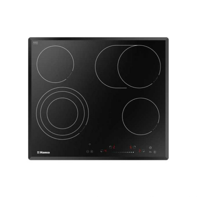 Электрическая варочная поверхность Hansa BHC66906 черный, 6.9 кВт, стеклокерамика, конфорок 4