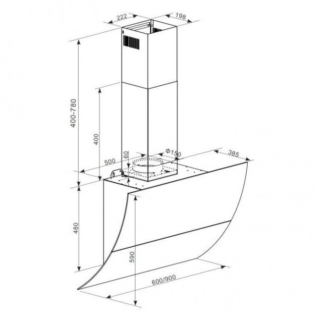 Вытяжка GRAUDE DH 60.3 WE