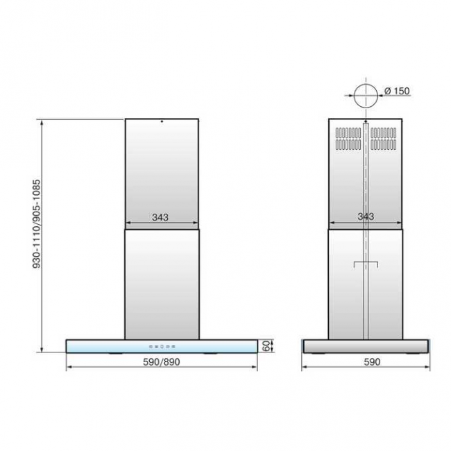 Вытяжка ELIKOR Agat island 90N-1000-E4D Steel/bk Вытяжка ELIKOR Agat island 90N-1000-E4D Steel/bk