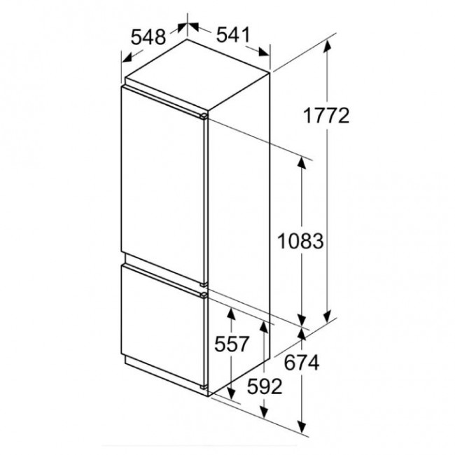 Встраиваемый холодильник BOSCH KIV87NS306