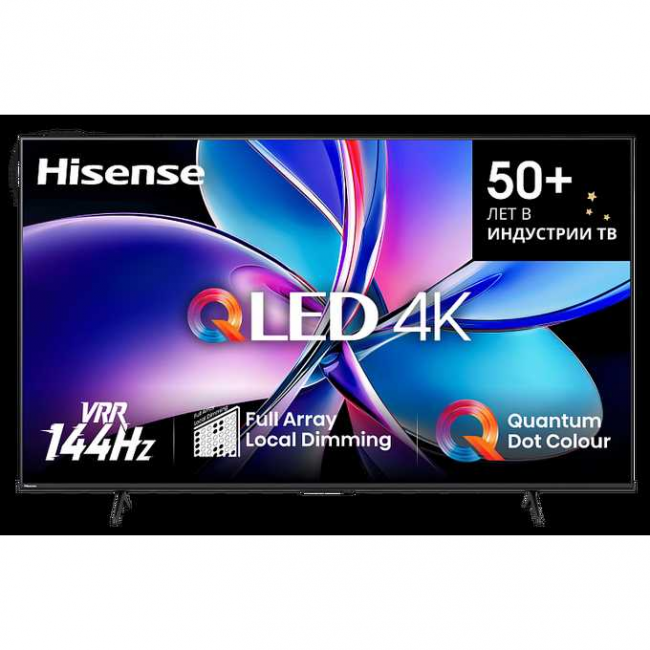 100" Телевизор Hisense 100E7Q PRO QLED черный 3840x2160, 4K Ultra HD, 120 Гц, Wi-Fi, Smart TV, VIDAA 100" Телевизор Hisense 100E7Q PRO QLED черный 3840x2160, 4K Ultra HD, 120 Гц, Wi-Fi, Smart TV, VIDAA