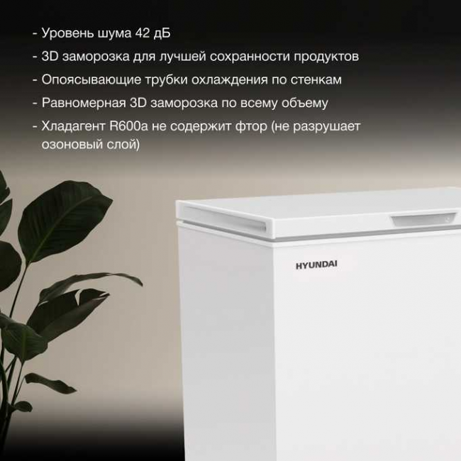 Морозильный ларь Hyundai CH25081 белый