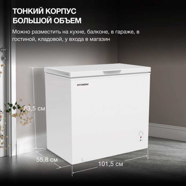 Морозильный ларь Hyundai CH25081 белый