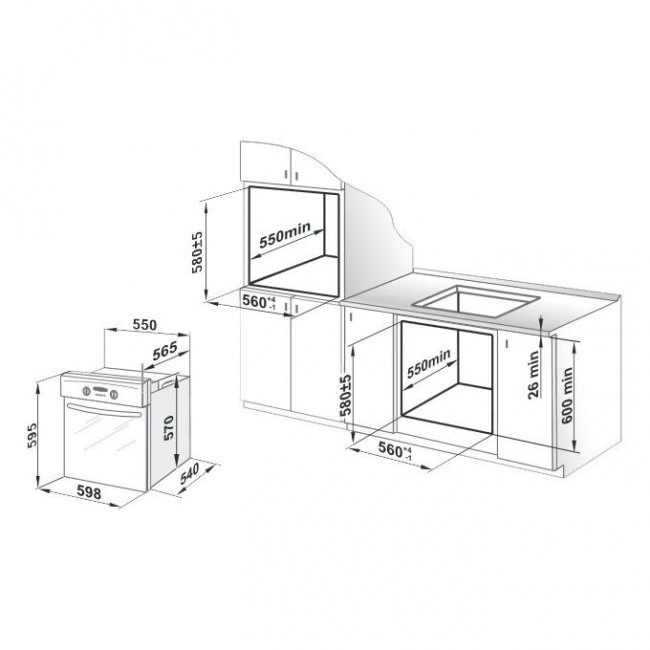 Духовой шкаф Gefest ДА 622-03 РН3 серебристый/черный
