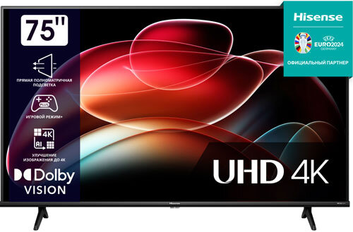 75" (189 см) Телевизор Hisense 75A6K 75" (189 см) Телевизор Hisense 75A6K