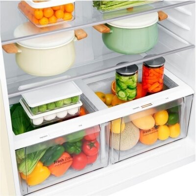 Холодильник LG GR-H802HEHL,Бежевый,86х184х73