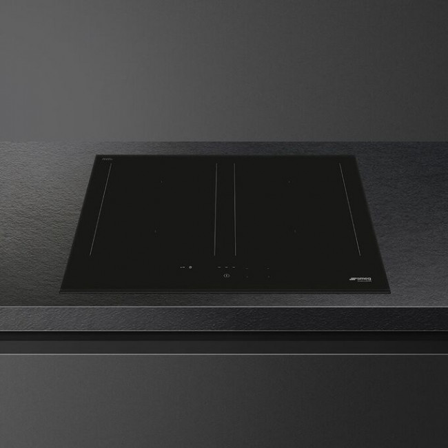 Варочная поверхность Smeg SIM3644D 60см, индукция, слайдерное управление, 4 зоны нагрева, 9 уровней мощности, автоматическое определение посуды Варочная поверхность Smeg SIM3644D 60см, индукция, слайдерное управление, 4 зоны нагрева, 9 уровней мощности, автоматическое определение посуды