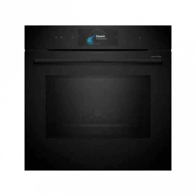 Духовой шкаф BOSCH HNG978QB1 Accent line. Serie 8, с микроволнами и паром, 28 режимов + комбинированные режимы черный Духовой шкаф BOSCH HNG978QB1 Accent line. Serie 8, с микроволнами и паром, 28 режимов + комбинированные режимы черный