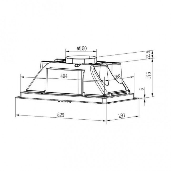 Вытяжка Evelux Margit 60 W Вытяжка Evelux Margit 60 W