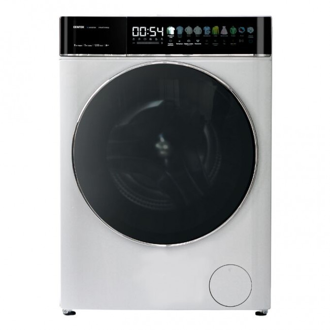 Стиральная машина Centek CT-1966 (белый) 1200/8кг/52см/Прямой привод/Цветной сенсор/Сушка 5кг/A+++