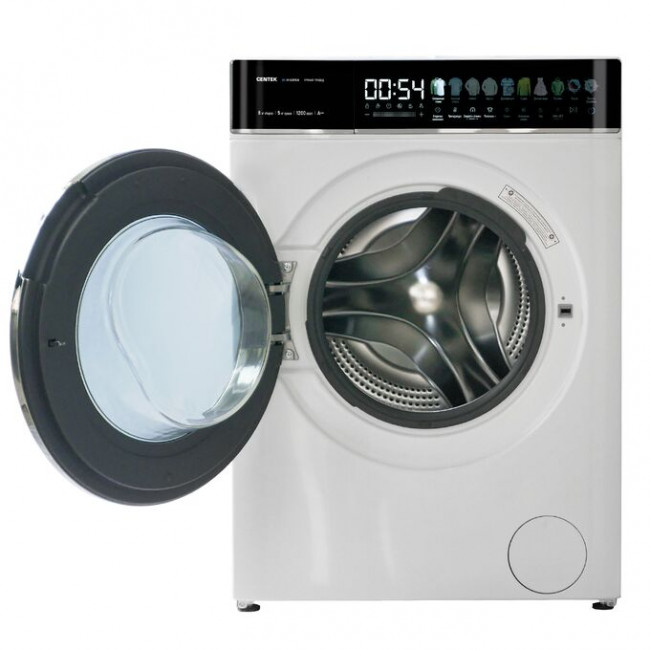 Стиральная машина Centek CT-1966 (белый) 1200/8кг/52см/Прямой привод/Цветной сенсор/Сушка 5кг/A+++