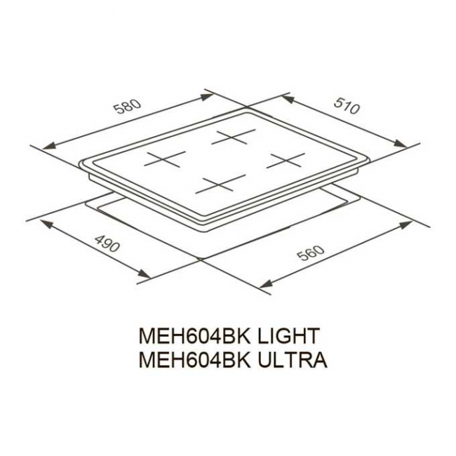 Варочная поверхность Meferi MEH604BK Ultra
