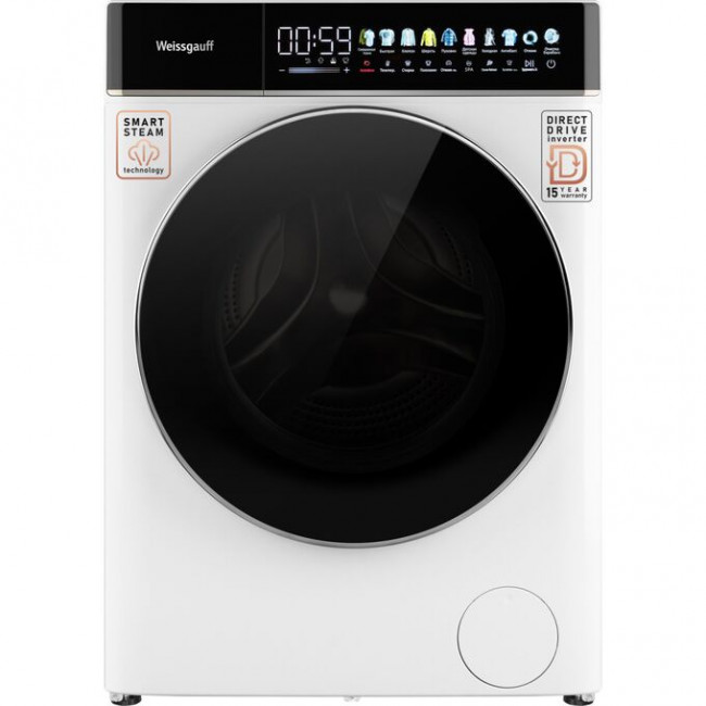 Стиральная машина Weissgauff WMD 58411 Direct Drive Inverter Premium Steam Steel Стиральная машина Weissgauff WMD 58411 Direct Drive Inverter Premium Steam Steel