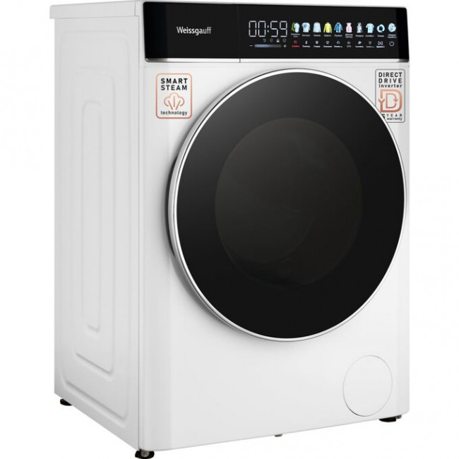 Стиральная машина Weissgauff WMD 58411 Direct Drive Inverter Premium Steam Steel Стиральная машина Weissgauff WMD 58411 Direct Drive Inverter Premium Steam Steel