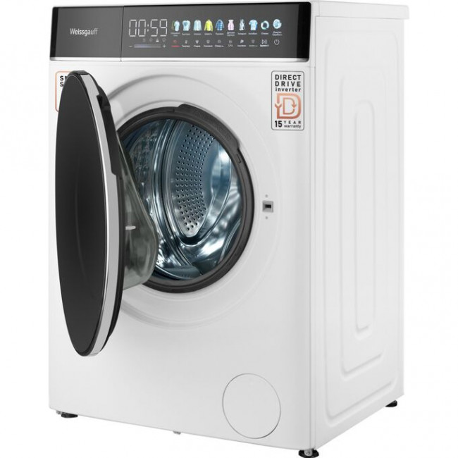 Стиральная машина Weissgauff WMD 58411 Direct Drive Inverter Premium Steam Steel Стиральная машина Weissgauff WMD 58411 Direct Drive Inverter Premium Steam Steel