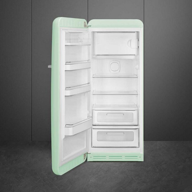 Холодильник SMEG FAB28LPG6 отдельностоящий, стиль 50-х, однокамерный, внутренняя морозильная камера, объем 270л, LED освещение, инверторный компрессор Холодильник SMEG FAB28LPG6 отдельностоящий, стиль 50-х, однокамерный, внутренняя морозильная камера, объем 270л, LED освещение, инверторный компрессор