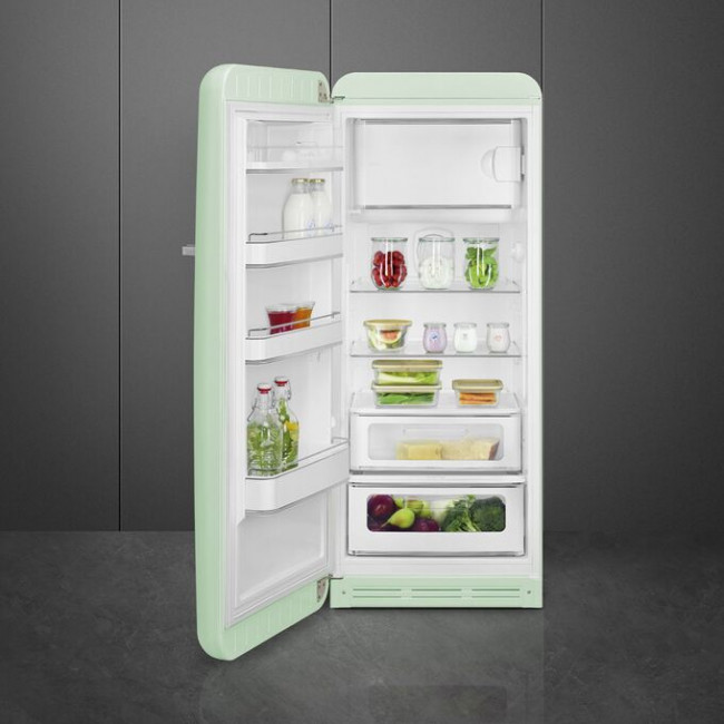Холодильник SMEG FAB28LPG6 отдельностоящий, стиль 50-х, однокамерный, внутренняя морозильная камера, объем 270л, LED освещение, инверторный компрессор Холодильник SMEG FAB28LPG6 отдельностоящий, стиль 50-х, однокамерный, внутренняя морозильная камера, объем 270л, LED освещение, инверторный компрессор