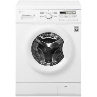 Стиральная машина LG F10B8ND 85x60x44см кл.:A фронт. макс.:6кг белый, 1000 об/мин, барабан белый, дисплей