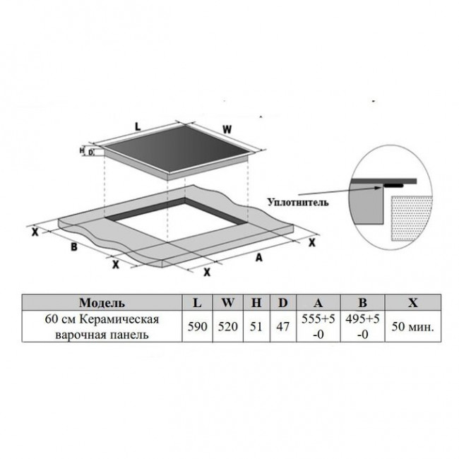 Варочная поверхность Weissgauff HV 642 BSG Варочная поверхность Weissgauff HV 642 BSG