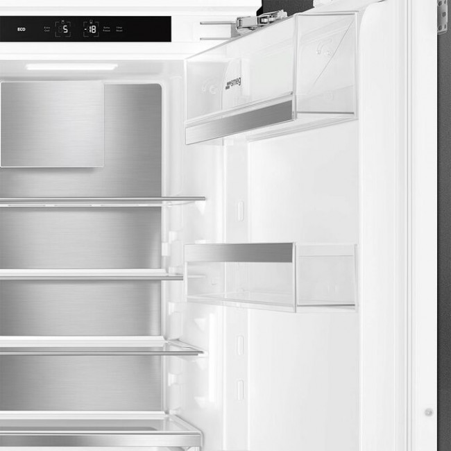 Встраиваемый холодильник SMEG C9174DN2D комбинированный, полный NoFrost, дисплей, LED подсветка, инверторный компрессор, конвекция, электронный контро