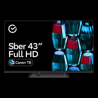 43" Телевизор Sber SDX 43F2128 черный 1920x1080, Full HD, 60 Гц, Wi-Fi, Smart TV, Салют ТВ 43" Телевизор Sber SDX 43F2128 черный 1920x1080, Full HD, 60 Гц, Wi-Fi, Smart TV, Салют ТВ