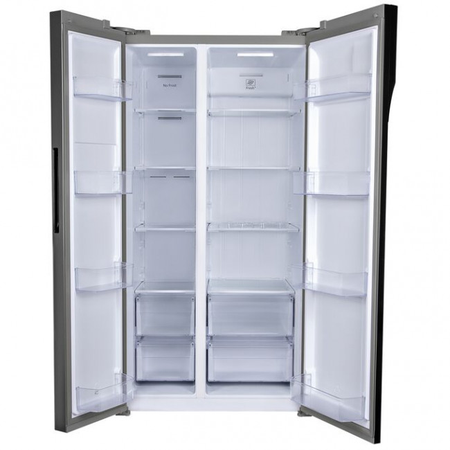 Холодильник HYUNDAI CS6503FV черное стекло