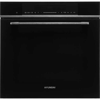 Духовой шкаф Hyundai HMEO 6780 DX черное стекло/серебристый