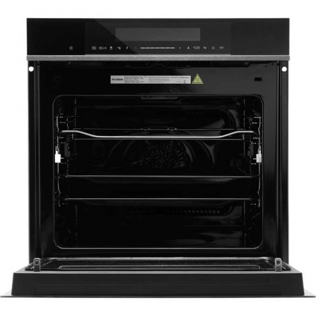 Духовой шкаф Hyundai HMEO 6780 DX черное стекло/серебристый Духовой шкаф Hyundai HMEO 6780 DX черное стекло/серебристый