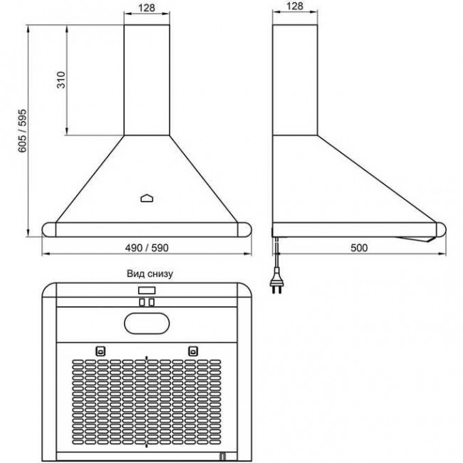 Вытяжка ELIKOR Сатурн 60П-180-В1Л белый/бел/хром Вытяжка ELIKOR Сатурн 60П-180-В1Л белый/бел/хром