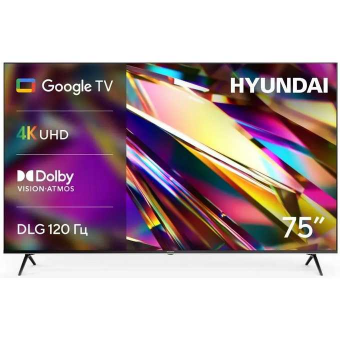 75" Телевизор Hyundai H-LED75BU7011 черный 3840x2160, 4K Ultra HD, 60 Гц, Wi-Fi, SMART TV, Google TV 75" Телевизор Hyundai H-LED75BU7011 черный 3840x2160, 4K Ultra HD, 60 Гц, Wi-Fi, SMART TV, Google TV