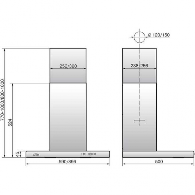Вытяжка ELIKOR Kvadra 90P-650-K3D (211510) Milk Вытяжка ELIKOR Kvadra 90P-650-K3D (211510) Milk