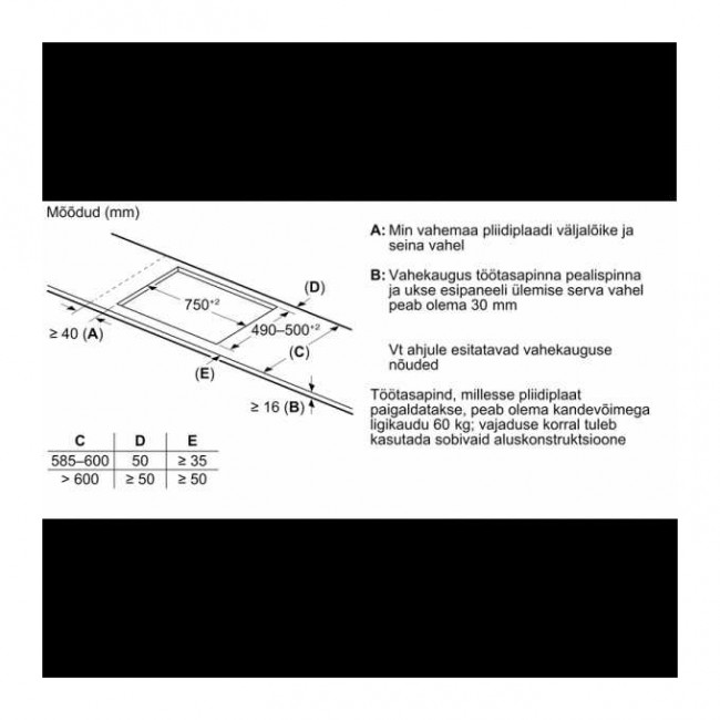 Варочная поверхность Bosch PXE831HC1E черный