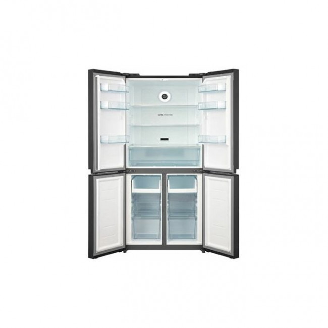 Холодильник Centek CT-1756 Black Glass Total NF <456л (153л/303л)> 65,5х83,3х177,5см, Стекло, 4 дв