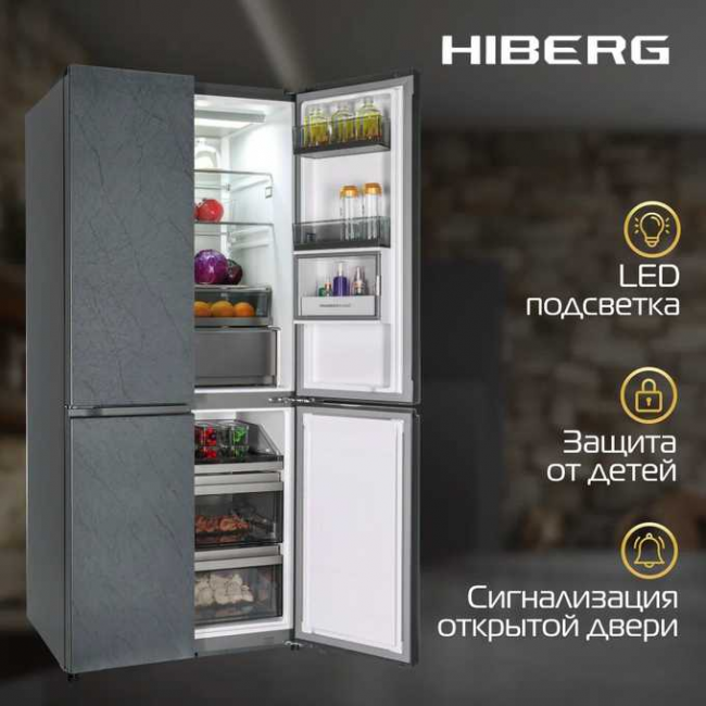 Холодильник HIBERG RFQ-610G GS inverter
