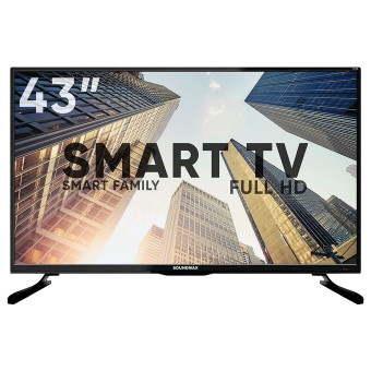 43" Телевизор Soundmax SM-LED43M02S черный 1920x1080, Full HD, 60 Гц, Wi-Fi, Smart TV, Android TV