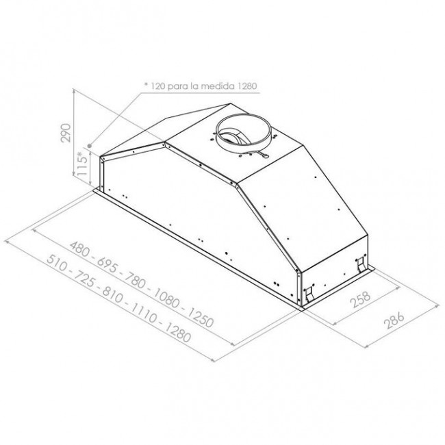 Вытяжка PANDO GTI/510 NE V1050 ECO SEC Plus