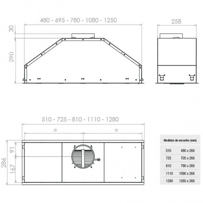 Вытяжка PANDO GTI/510 NE V1050 ECO SEC Plus