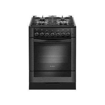 Газовая плита Gefest ПГЭ 6502-03 0029 черный, 85х60х60см, электрич мультифункц духовка 52л, 8 программ, таймер механич, электроподжиг кнопкой, чугунные решетки