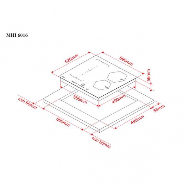Варочная поверхность индукционная Monsher MHI 6016 Варочная поверхность индукционная Monsher MHI 6016