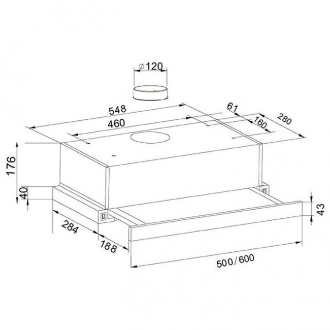 Вытяжка Oasis UV-60WG Вытяжка Oasis UV-60WG