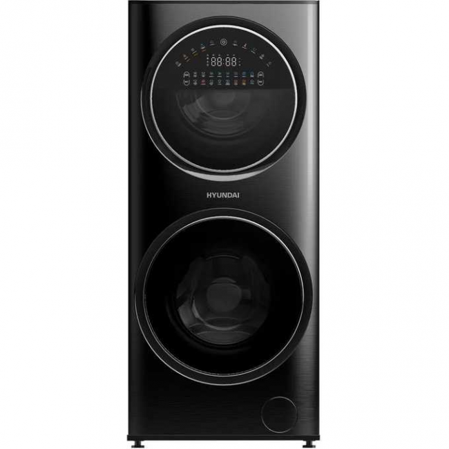 Стирально Сушильная машина Hyundai Gemini WMD9423 кл.:A+++ фронт. макс.:15кг (с сушкой) темно-серебристый инвертер