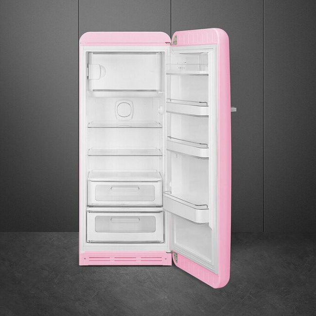 Холодильник SMEG FAB28RPK6 отдельностоящий, стиль 50-х, однокамерный, внутренняя морозильная камера, объем 270л (244 + 26) LED освещение Холодильник SMEG FAB28RPK6 отдельностоящий, стиль 50-х, однокамерный, внутренняя морозильная камера, объем 270л (244 + 26) LED освещение