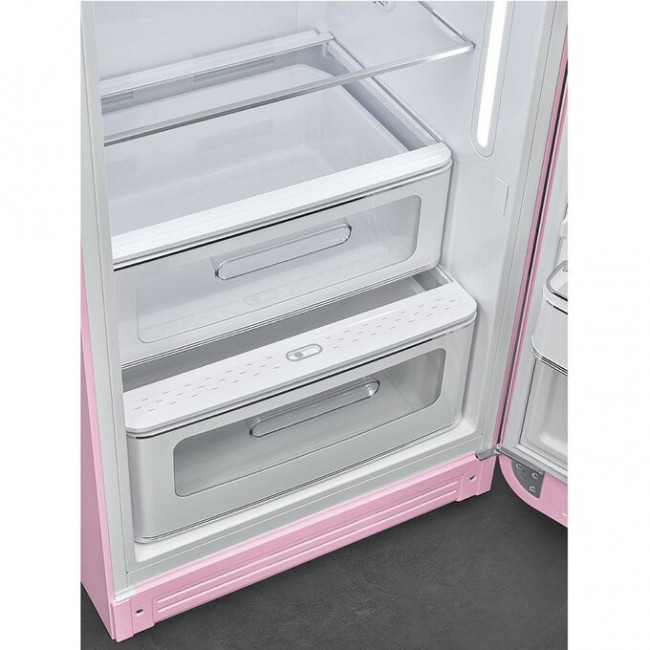 Холодильник SMEG FAB28RPK6 отдельностоящий, стиль 50-х, однокамерный, внутренняя морозильная камера, объем 270л (244 + 26) LED освещение Холодильник SMEG FAB28RPK6 отдельностоящий, стиль 50-х, однокамерный, внутренняя морозильная камера, объем 270л (244 + 26) LED освещение