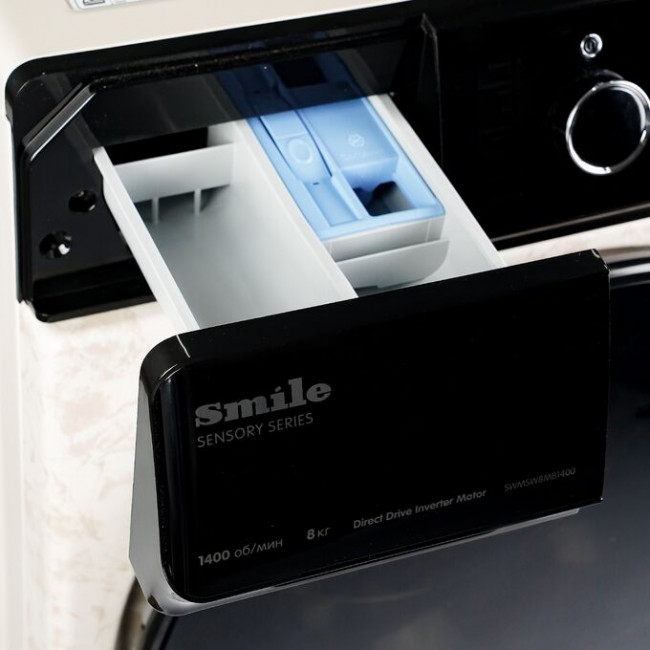 Стиральная машина SMILE SWMSW8MB1400 бежевый мрамор/черный