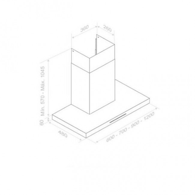 Вытяжка PANDO P-825/60 Inox V.850 SEC Вытяжка PANDO P-825/60 Inox V.850 SEC