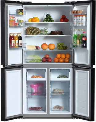 Холодильник Hyundai CM5005F Total No Frost,черное стекло,83.3 х 177.5 х 65.5 см