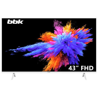 43" Телевизор BBK 43LEM-1054/FTS2C белый 1920x1080, Full HD, 60 Гц