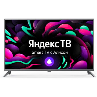 43" Телевизор Starwind SW-LED43UG400 стальной 3840x2160, Ultra HD, 60 Гц, WI-FI, SMART TV, AV, HDMI, USB, DVB-C, DVB-T2, DVB-S2 Яндекс.ТВ