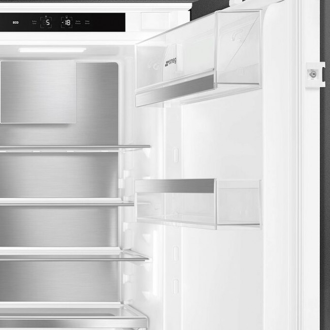 Встраиваемый холодильник Smeg C9174TN5D полный NoFrost, скользящие направляющие, перенавешиваемая дверь, объем 248 л, LCD дисплей с сенсорным управлен